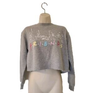 Friends TV Show Graphic Sweater Loose Fit Cropped - Cotton Small